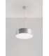 2 Light Round Ceiling Pendant Silver, E27 - 4