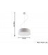 2 Light Round Ceiling Pendant White, E27 - 2