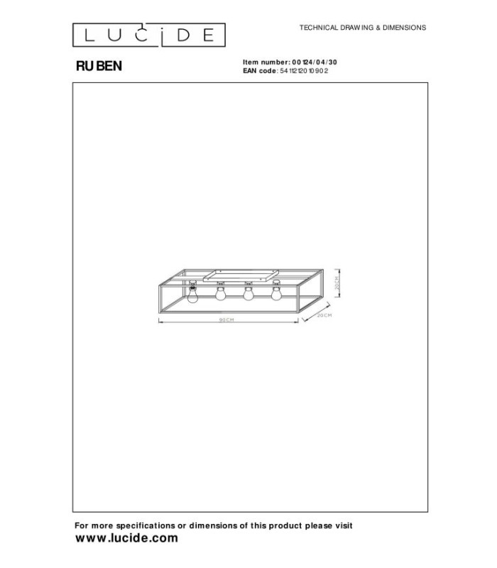 Ruben Modern Bar Flush Ceiling Light-8