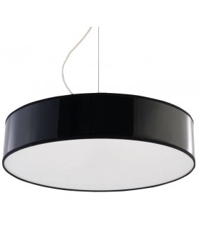 3 Light Round Ceiling Pendant Black, E27 - 1