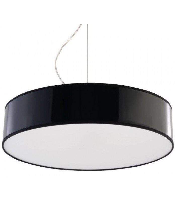 3 Light Round Ceiling Pendant Black, E27 - 1