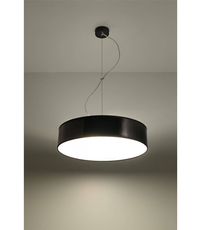 3 Light Round Ceiling Pendant Black, E27 - 4