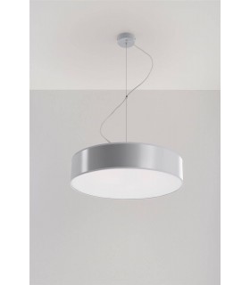 3 Light Round Ceiling Pendant Silver, E27 - 2
