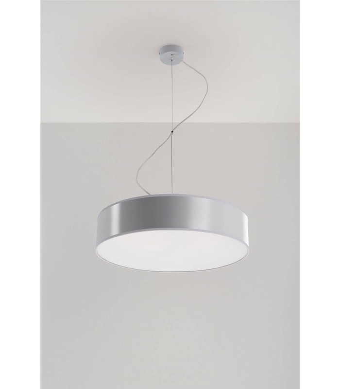3 Light Round Ceiling Pendant Silver, E27 - 2