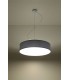 3 Light Round Ceiling Pendant Silver, E27 - 4