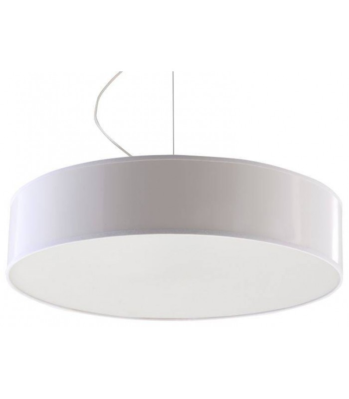 3 Light Round Ceiling Pendant White, E27 - 1