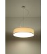 3 Light Round Ceiling Pendant White, E27 - 2