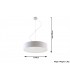 3 Light Round Ceiling Pendant White, E27 - 4