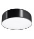2 Light Flush Round Ceiling Light Black, E27 - 1