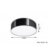 2 Light Flush Round Ceiling Light Black, E27 - 2