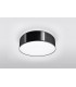 2 Light Flush Round Ceiling Light Black, E27 - 4