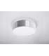 2 Light Flush Round Ceiling Light Silver, E27 - 3