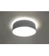 2 Light Flush Round Ceiling Light Silver, E27 - 4