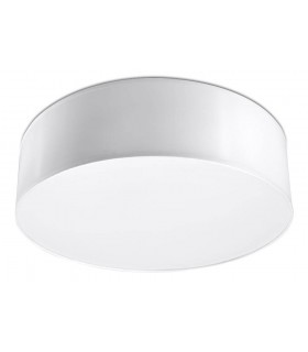 2 Light Flush Round Ceiling Light White, E27 - 1