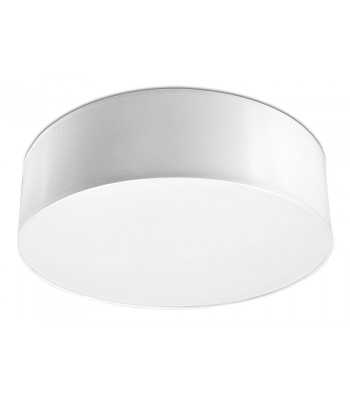 2 Light Flush Round Ceiling Light White, E27 - 1