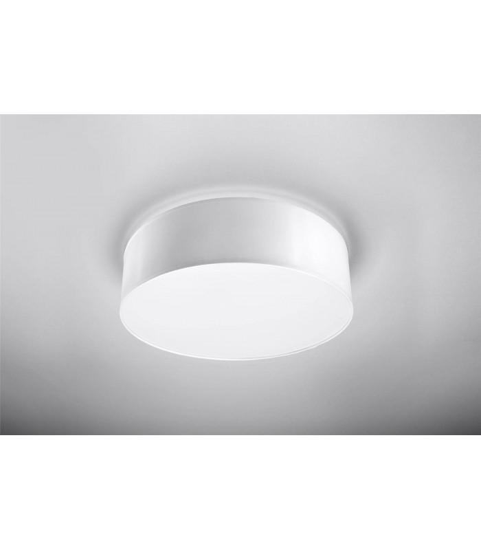 2 Light Flush Round Ceiling Light White, E27 - 2