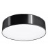 3 Light Flush Round Ceiling Light Black, E27 - 1