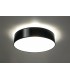 3 Light Flush Round Ceiling Light Black, E27 - 2