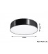 3 Light Flush Round Ceiling Light Black, E27 - 3