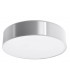 3 Light Flush Round Ceiling Light Silver, E27 - 1