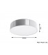 3 Light Flush Round Ceiling Light Silver, E27 - 2