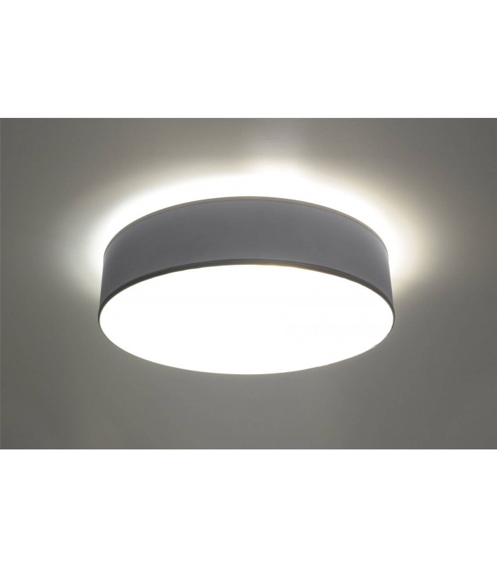 3 Light Flush Round Ceiling Light Silver, E27 - 3