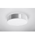 3 Light Flush Round Ceiling Light Silver, E27 - 4