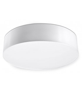 3 Light Flush Square Ceiling Light White, E27 - 1