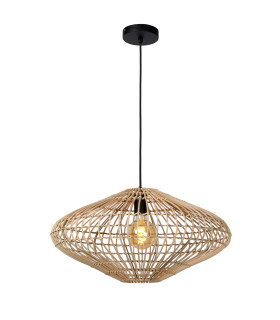 Magali Scandinavian Rattan Pendant Light-1