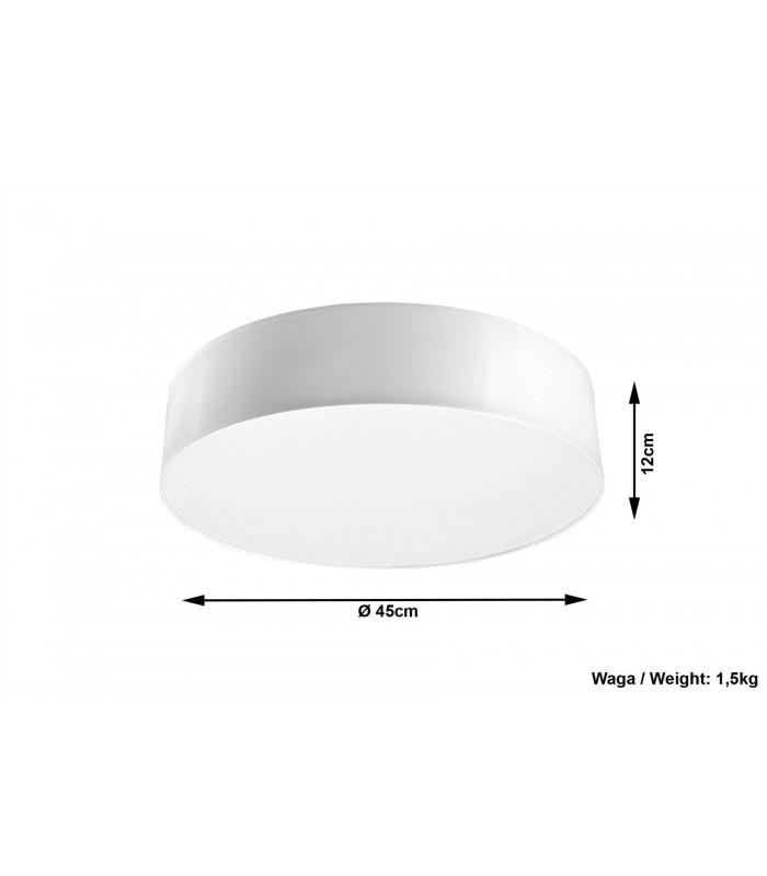 3 Light Flush Square Ceiling Light White, E27 - 3