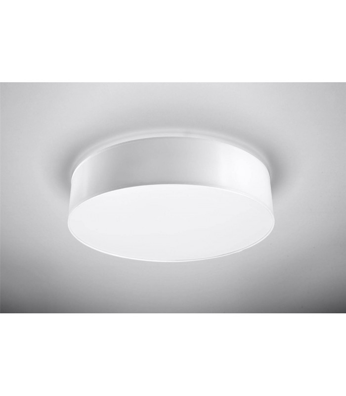 3 Light Flush Square Ceiling Light White, E27 - 4