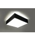 2 Light Flush Square Ceiling Light Black, E27 - 2