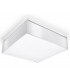 2 Light Flush Square Ceiling Light White, E27 - 1
