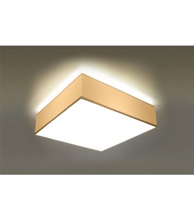 2 Light Flush Square Ceiling Light White, E27 - 2