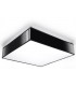 3 Light Flush Square Ceiling Light Black, E27 - 1