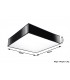 3 Light Flush Square Ceiling Light Black, E27 - 2