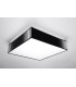 3 Light Flush Square Ceiling Light Black, E27 - 3
