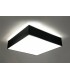 3 Light Flush Square Ceiling Light Black, E27 - 4