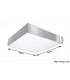 3 Light Flush Square Ceiling Light Silver, E27 - 2