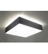 3 Light Flush Square Ceiling Light Silver, E27 - 3