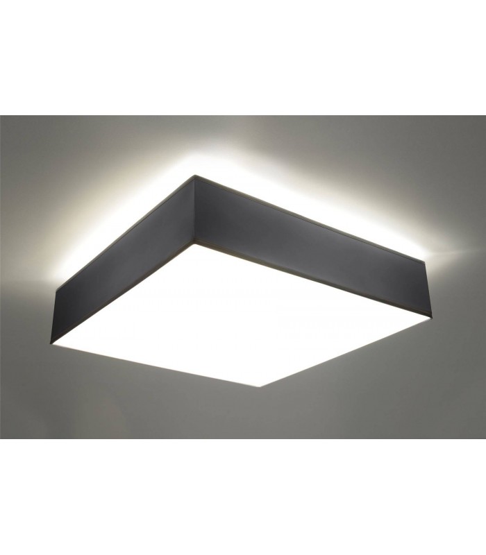 3 Light Flush Square Ceiling Light Silver, E27 - 3