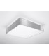 3 Light Flush Square Ceiling Light Silver, E27 - 4