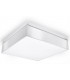 3 Light Flush Square Ceiling Light White, E27 - 1