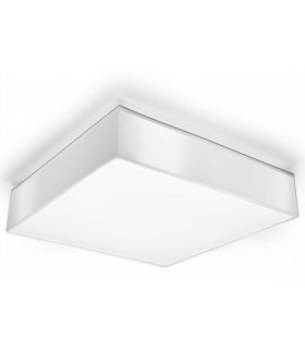 3 Light Flush Square Ceiling Light White, E27 - 1