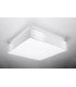 3 Light Flush Square Ceiling Light White, E27 - 2