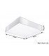 3 Light Flush Square Ceiling Light White, E27 - 3
