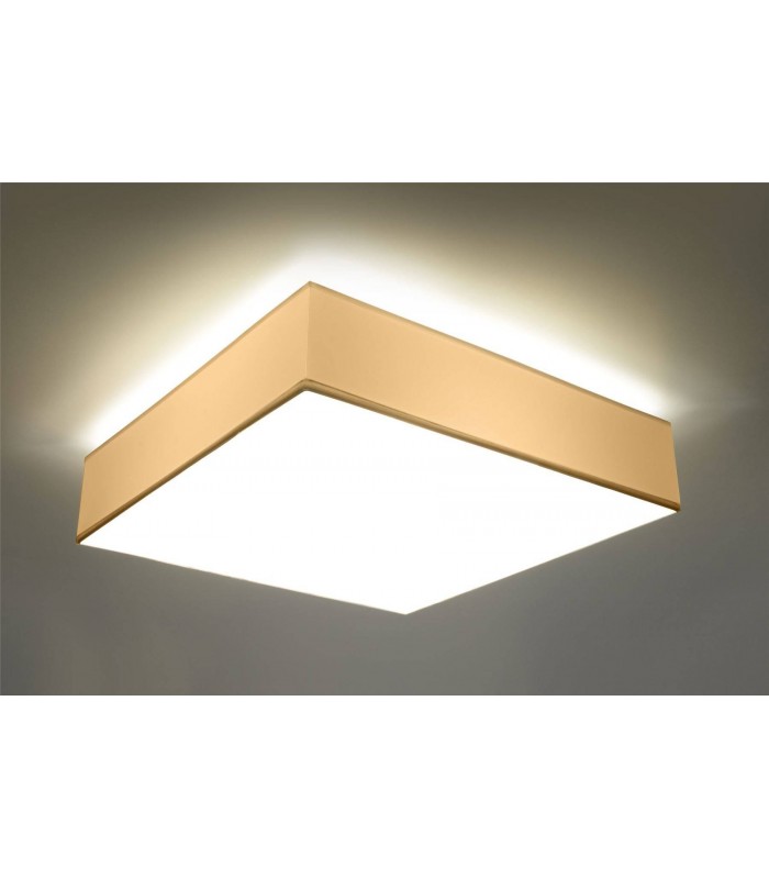 3 Light Flush Square Ceiling Light White, E27 - 4