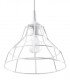 1 Light Caged Ceiling Pendant White, E27 - 1