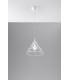 1 Light Caged Ceiling Pendant White, E27 - 3