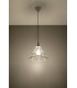 1 Light Caged Ceiling Pendant White, E27 - 4